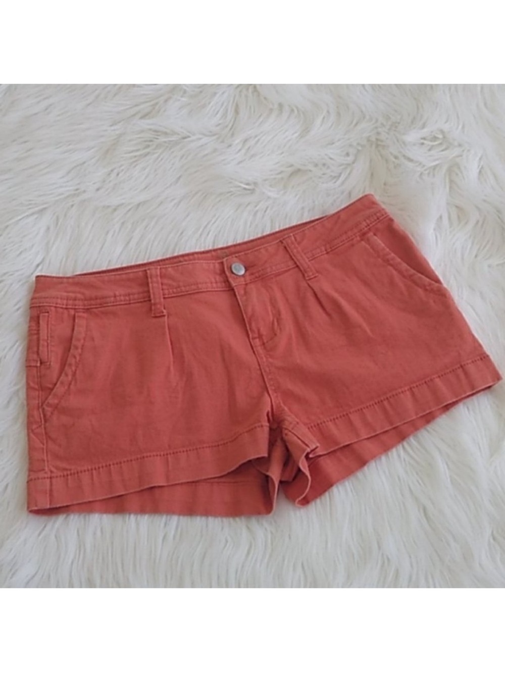 American Rag Distressed Burnt Orange Denim Shorts Size 9